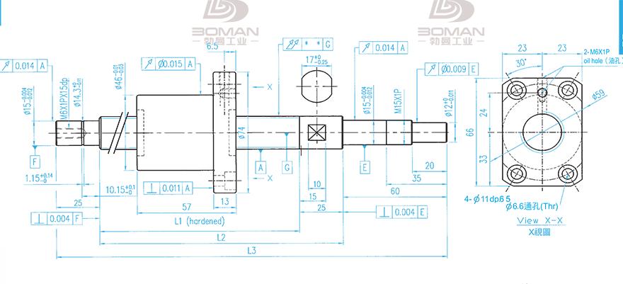 TBI XSVR02010B1DGC5-899-P1 TBI研磨丝杆c5精度